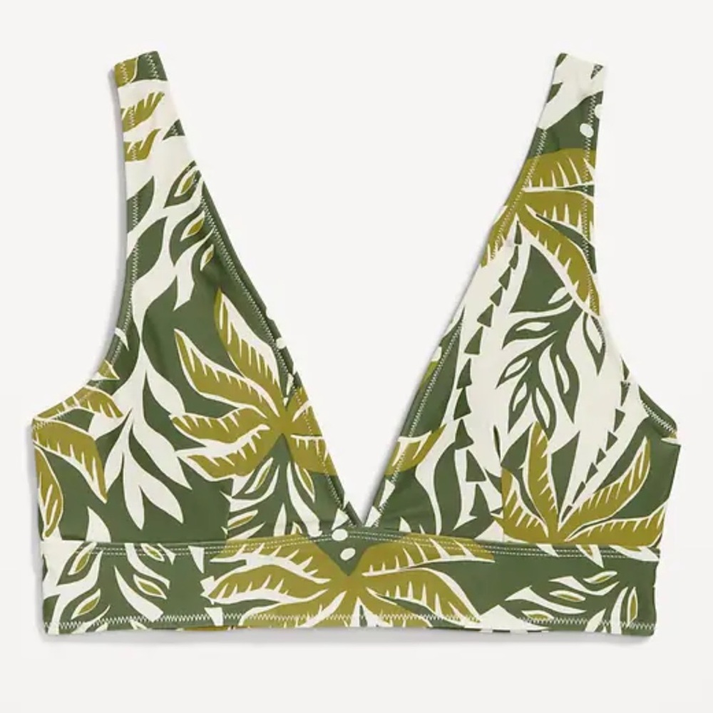Old Navy V-Neck Longline Bikini Swim Top NWT - Size Large